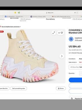CONVERSE WOMEN'S Run Star Motion Cx Marbled LIMITED EDITION Comfort Sneaker 7